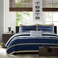 Ashton Casual Comforter Set, Vibrant Colorblock Design, Modern Bedding Geometric Stripes All Season Cover, Matching Shams, Decor