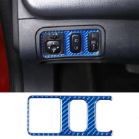 For Mitsubishi Eclipse 2006-2011 Car Rearview Mirror Adjustment Switch Decorative Frame Stickers Soft Carbon Fiber Accessories