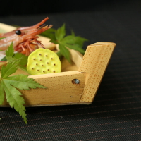 竹餐具 竹盤子日料壽司盤 特色餐廳籃子 刺身船型 生魚片龍船