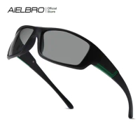 AIELBRO Photochromic Cycling Glasses for Men Polarized Cycling Glasses Men's Bicycle Photochromic Cycling Lenses Sports Glasses