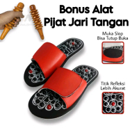 Sandal Pijat Refleksi Rematik Akupuntur Kesehatan Slop Slipon Merah Sandal Kesehatan Plus Alat Pijat