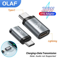 USB C to Lightning IOS Adapter Type-C Male to Lightning Female Connector 20W Fast Charging Data Transfer For iPhone15 Pro ProMax