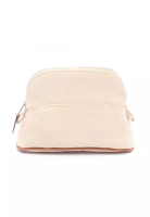Hermes Pre-Loved Hermès bolide pouch 15 mini mini natural Pouch canvas leather ivory Brown silver ha