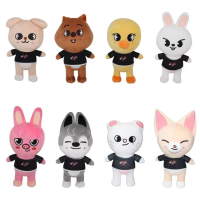 [Ready]Straykids Plush Toy Wandering skzoo Hyunjin Leeknow Children's Gift Doll Wolfchan Leebit  Dwa
