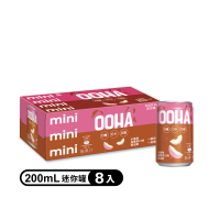 【OOHA】氣泡飲 水蜜桃烏龍茶口味迷你罐200ml x8入/組(零糖零卡零脂)