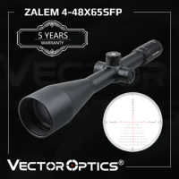 Vector Optics Zalem 4-48x65 Hunting Riflescope Optical Scope 35mm 1/8 MOA Firearms Airgun Tactical Shock Proof .338 Lapua
