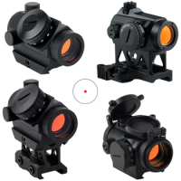 Tactical 1x25 Red Dot Sights Optic Reflex Scope 2MOA Shockproof Gun Riflescopes Compact Red Dot Collimator Fit Hunting Shooting