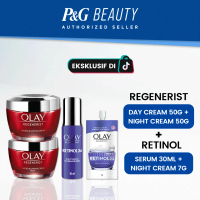Olay Regenerist Moisturizer Anti Aging Day & Night Cream dan Retinol 24 Serum 30ml Free Retinol 24 N