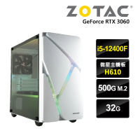 【NVIDIA】I5六核{索菲亞}RTX3060-12G獨顯水冷電玩機(i5-12400F/微星H610/32G/500G_M.2)
