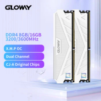 Gloway Memoria Ram DDR4 3200MHZ 3600MHZ Memory DDR4 8GB 16GB Dual Channel 288Pin UDIMM CL16 RAM for PC Desktop