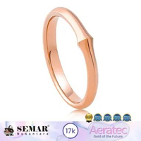 Cincin Emas Unisex Pria Wanita Asteria Aeratec Rose Gold 17K Semar Nusantara 24
