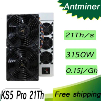 New Antminer KS5 Pro 21Th Asics Miner 3150W Kaspa Crypto Mining Machine, Free Shipping