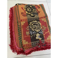 Hambal Tikar Karpet Sprei Selimut Rajut Besar Jumbo Mengkilap Merah