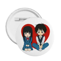 Kimi Ni Todoke Anime Pin Back Buttons for Clothes Customizable Sawako Kuronuma Badges Brooches Pinback
