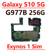 Unlocked For Samsung Galaxy S10 5G Motherboard, Europe Version G977B Mainboard 256GB Testing Good