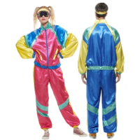 Couples Hippie Costumes Male Women Carnival Halloween Party Vintage 70s 80s Disco Clothing Rock Hippies Cosplay Outfit