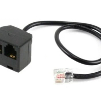 5 PCS Free Shipping RJ9 Modular Handset Plug to Doubler RJ9 Modular Socket for TWO Headsets Training box headset splitter