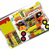 Lembaran pola stiker truk oleng Anti Gosip ukuran besar