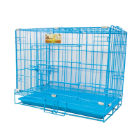 【MS.PET】新型高級靜電烤漆籠/折疊式狗籠/寵物籠2尺(藍色/粉紅色/銀色)