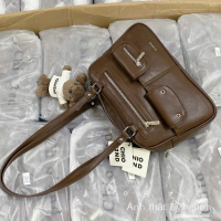 Chio2nd - Tặng Charm - Túi Chio Dáng Cặp bᶖgsize 2 nắp khoá túi đeo vai By.Halinh