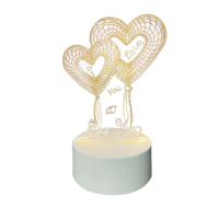 【豪麥源】可愛小夜燈 黃光(3D立體USB床頭燈 動物造型檯燈 壓克力裝飾燈 氛圍小夜燈)