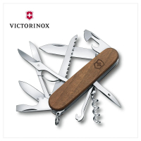 【VICTORINOX 瑞士維氏】Huntsman Wood13用瑞士刀/胡桃木(1.3711.63)