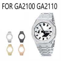 Watch Strap + Watch Case Retrofit Accessories For Casio G-Shock GA2100 GA2110 Watch Band Watch Set 316 Metal Bracelet With Tools
