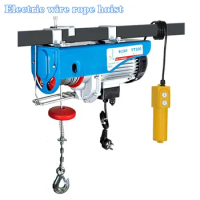 Electric crane 200-1200KG 12--30M 220V 50Hz 1-phase strong quality mini electric steel wire rope hoist, crane equipment