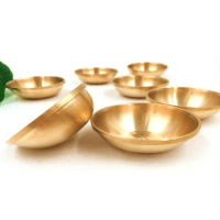 Pure Copper Offering Bowl Altar Supplies Home Accents Decor Water Rice Brass Shooting Prop Sacrificial Props Small