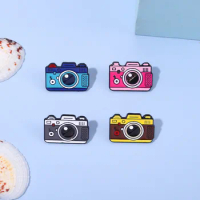 travel camera Outdoor scenery Pins Badge Decoration Brooches Metal Badges For Clothes Backpack label enamel accessories