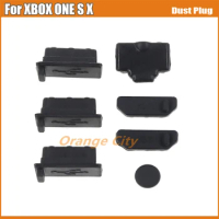 10Sets 7 In 1 Dust Proof Pack Kits Prevention Protect Cover Case Mesh Jack Stopper for Xbox One X ONEX XBOXONE S Console