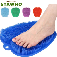 Shower Foot Cleaner Scrubber Massager, Foot Pain Tired Feet Relaxing Acupressure Mat for Shower Floor with Non-Slip Suction Cups