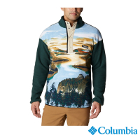 Columbia 哥倫比亞 男款 -半開襟刷毛上衣-綠色 UEE03710GR /FW22