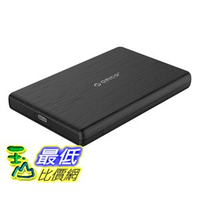 ORICO 2.5外置硬盤盒 SATA III到USB C型 用於HDD / SSD 支援UASP - 黑色 [美國代購]