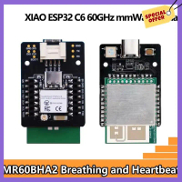 -A96Z XIAO ESP32 C6 60Ghz Mmwave Radar Breathing & Heartbeat Detection Sensor MR60BHA2 Esphome Home 