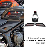 Trident660 Accessories 3D Gel Epoxy Sticker Kit 3D Motorcycle Tank Pad Protection Sticker For Trident 660 Trident660 2021-2023
