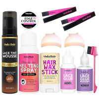 Dolahair Lace Glue Kit - Complete Set with Lace Tint Mousse Wig Installation & Melting Spray(Medium 