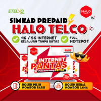 Halo Telco Simkad Halo Telco Prepaid 5G Data Besar Tanpa Had Tiada Kontrak Liputan Luas Berkelajuan