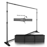 Double-Crossbar Background Stand Backdrop Frame Support System For Photography Photo Studio Video Muslin Green Screen
