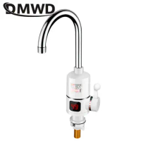 DMWD Tankless Electric Water Heater Kitchen Instant Hot Water Tap Heater Water Faucet Instantaneous Heater 3000w Heating tap EU