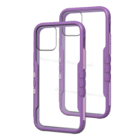 TGViS 極勁2代 iPhone 12 Pro Max 6.7吋 個性撞色防摔手機殼 保護殼 (黑加侖紫)