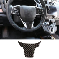 Carbon Fiber ABS Steering Wheel Frame Panel Trim Decorative Cover For Honda CR-V CRV 2016-2019 Car Stylings