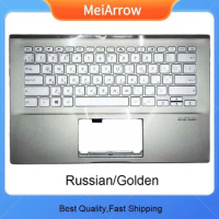 MEIARROW New/org For ASUS VivoBook 14s S14X S431 S431f S4500FL S4500F Palmrest Ru Russian keyboard upper cover C shell,Golden