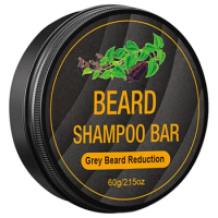 Beard Shampoo Bar Natural Reverse Grey Hair Bar Shampoo Smooth Hair Darkening Compressed Shampoo Bar Soap for Regrowth Hair Loss