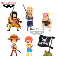 Glazovin 100% Original Genuine 6/Pcs A Set One Piece WCF Wanno Country Gol D Roger Shanks Anime Model Children Toys Gift