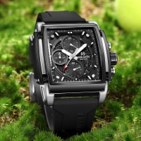 Jam Tangan Pria Evans Jayden 9619 Rubber Silicon Kaca Sapphire Chronograph Water Resistant 5 ATM