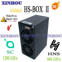 New Goldshell HS BOX II Miner 1200GH/s 325W Sia Miner Dual Algorithm HNS SC Miner Crypto Machine HS BOX 2 Asic Miner Than SC BOX