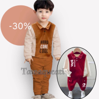 Setelan Baju Sweater Kerah Anak Lakilaki 1-5 Tahun Motif Hard Core Cole Bahan Babytery Flace Terbaru