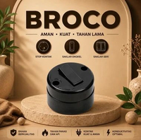 Saklar BROCO / Saklar Tunggal / Saklar Engkel BROCO / Saklar Single BROCO Tempel Outbow Hitam - 630N