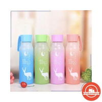 Botol Kaca Deer Tempat Minum Tumblr Glass Water Botol Rusa Beling SSST526